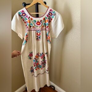 New from Oaxaca Embroidered Floral Dress